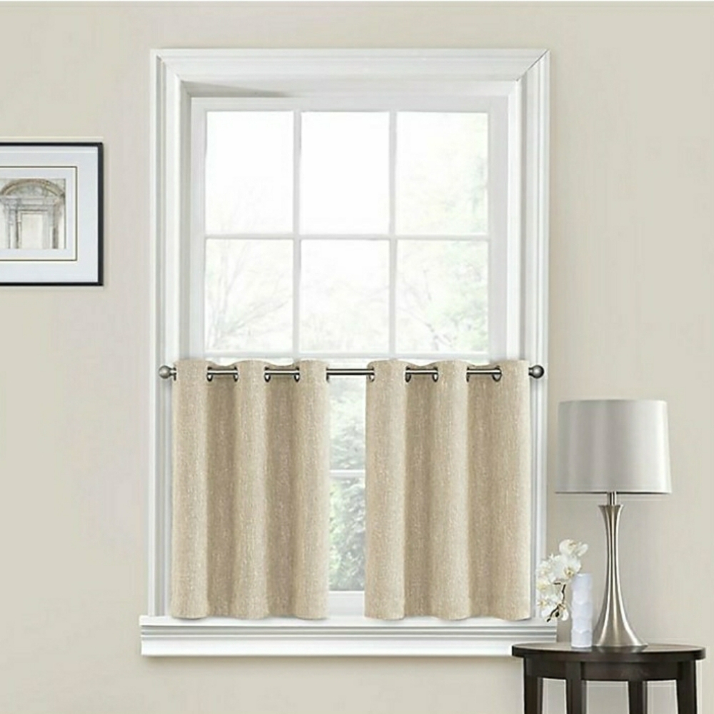 Quinn Linen Kitchen Window Pair Tiers